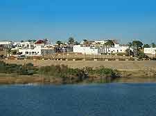 Lakeside view of the city