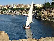Picture of felucca cruising along the Nile
