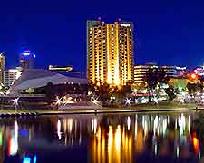 Nighttime waterfront photo