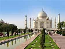 Photograph of the of the Taj Mahal, Agra's most visited sight