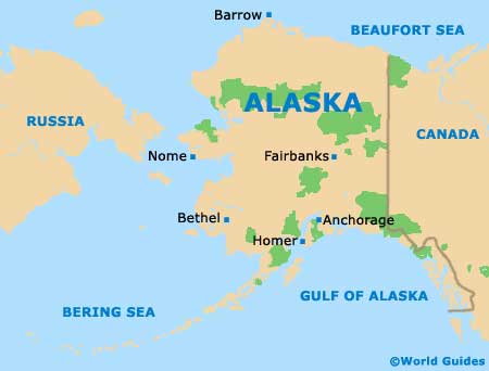 Alaska AK State Map