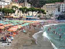 Image of beach and nearby hotels