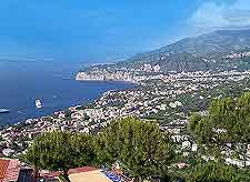 Aerial view of the coastline