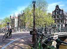 Cycling in central Amsterdam, photo by Jorge Royan