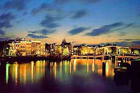 Photo of Amsterdam at night