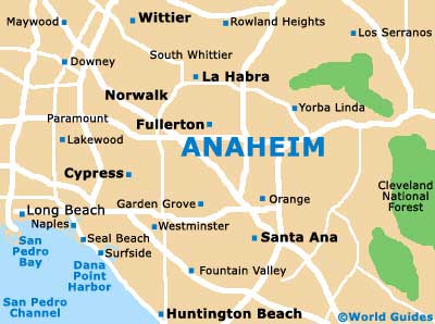 Small Anaheim Map