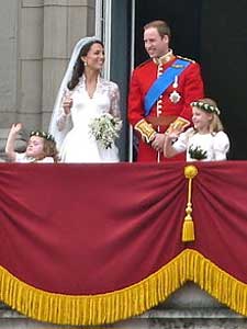 Photo of the recent royal wedding, showing the newly-weds, Prince William and Catherine Middleton