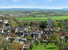 Image of the picturesque village of Mere, Wiltshire England