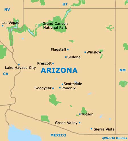 Arizona AZ State Map
