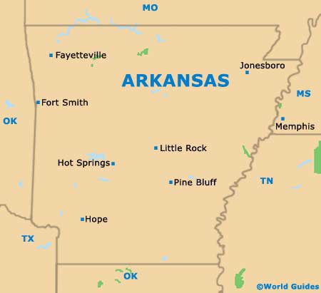 Arkansas AR State Map