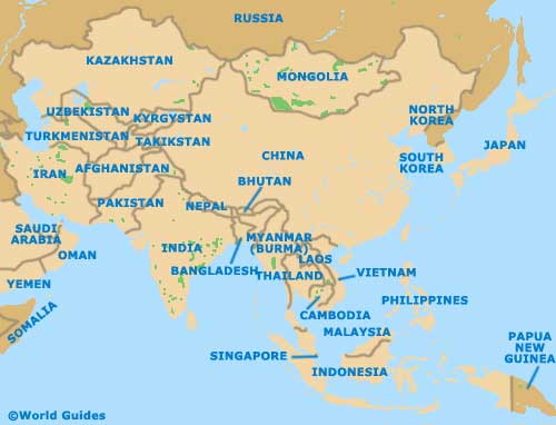 Asia Continent Map