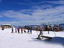 Photo of skiers in Aspen, Colorado, USA