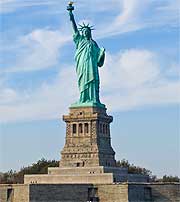 Photo of New York's iconic Statue of Liberty, on a calm summer's day