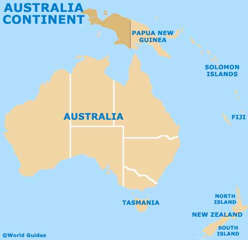Australia Continent Map