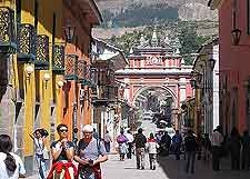 Photo of tourists in the city centre