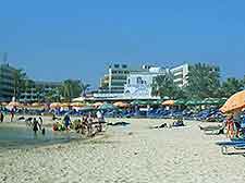 Photo of holiday makers and resort accommodation