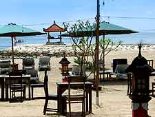 Photo of cafe tables with a view