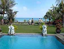 Image of swimming pool, in hotel gardens