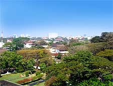 Photo of the downtown district, taken from the Gedung Sate building