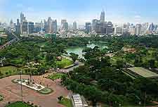 Aerial picture of the Bangkok skyline