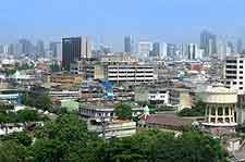 Aerial picture of the skyline