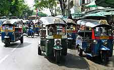 View of the famous 'tuk tuks'