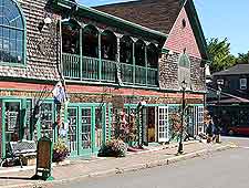 Close-up photo of shops