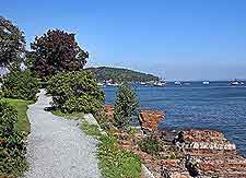 View of waterfront hiking trail