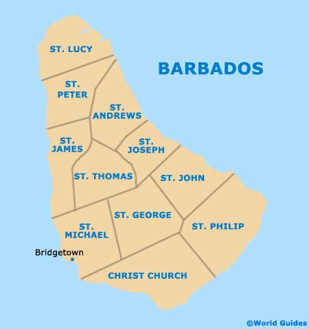 Barbados Parish Map