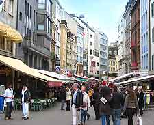 Further image of the city centre shops and cafes