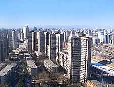Aerial picture of the Beijing cityscape