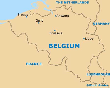 Map of Belgium