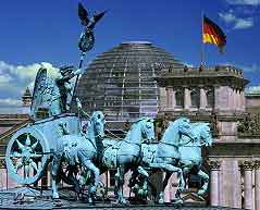 Photo of the rooftop of the famous Reichstag building in Berlin, Germany