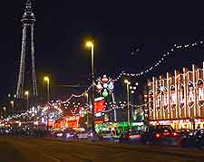 Photo showing the colourful Blackpool Illuminations