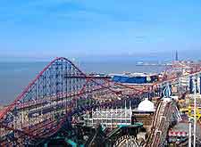 Photo showing the Pleasure Beach rides