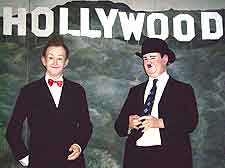 Photo of Laurel and Hardy at Tussaud's Waxworks