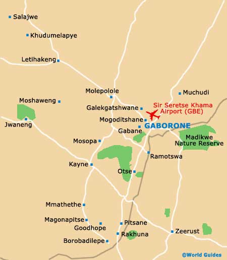 Gaborone map