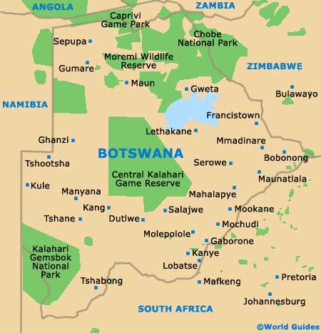 Small Botswana Map