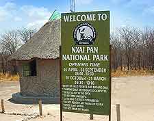 Photo of Nxai Pan National Park signpost
