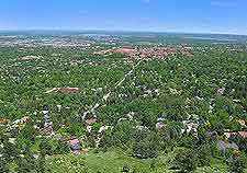 Aerial view of the cityscape
