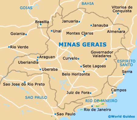 Minas Gerais map