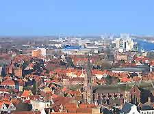 Aerial view of the cityscape