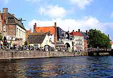 Photo of canal and waterfront lodging