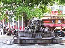 View of the central shopping district of Brussels