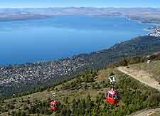 Aerial view of 'gondola' cable cars