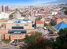 View showing the layout of the city centre