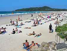 Photo showing holiday makers on the beach
