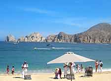 Beachfront view taken in the summer season