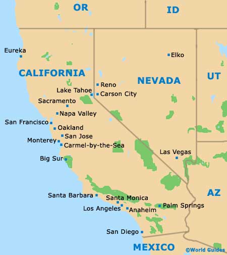 California CA State Map