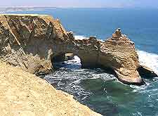 View of neighbouring coastal rock formations